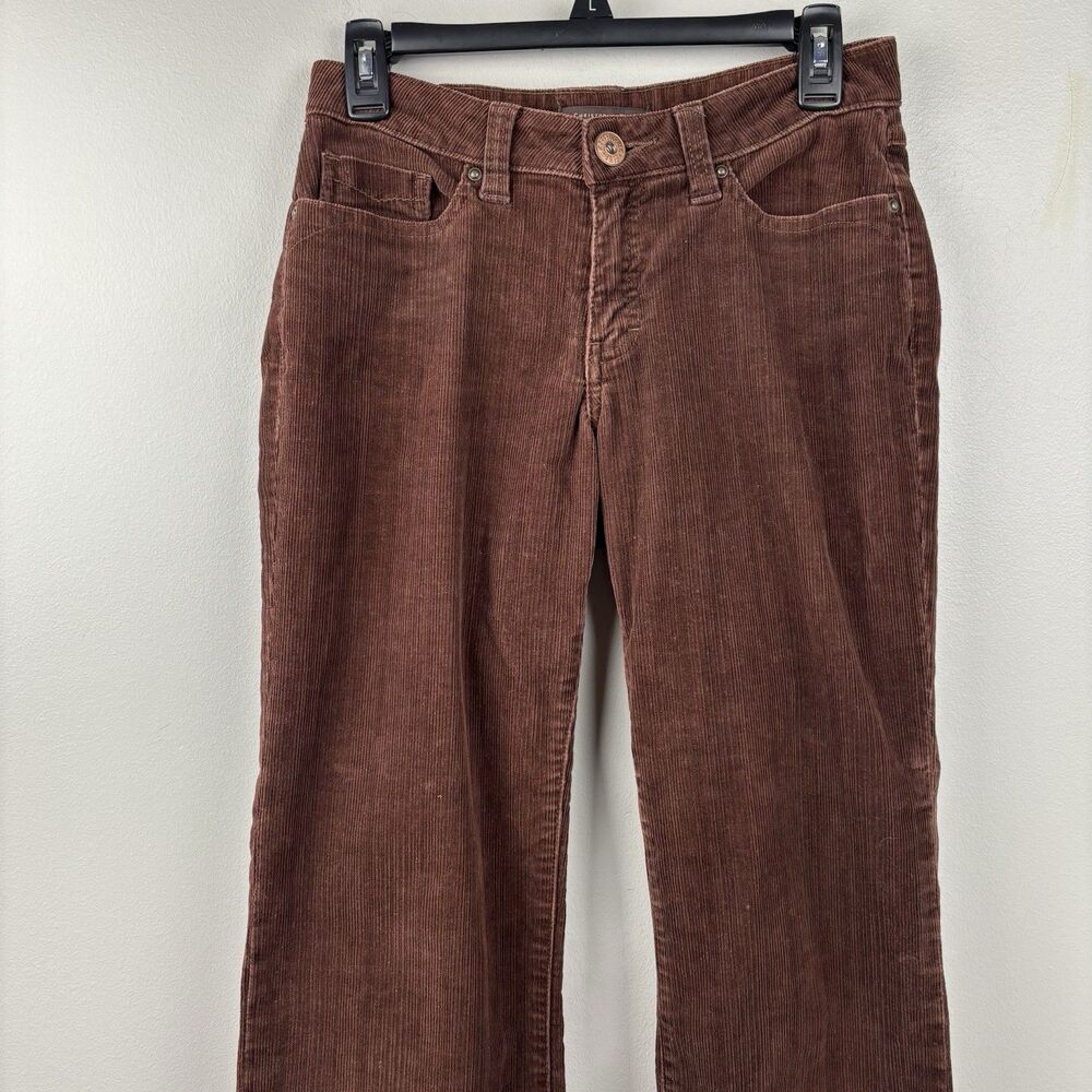 Christopher Blue Corduroy Pants Women's 4 Brown Stretch Straight Leg Casual - Picture 2 of 10